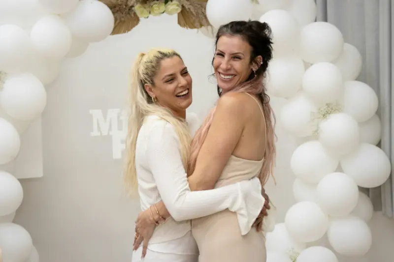Couple eloping in lavender field