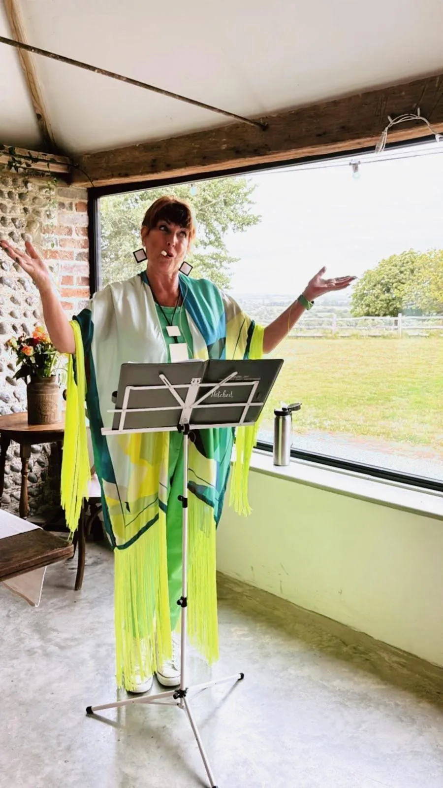 Celebrant leading a ceremony at the lectern
