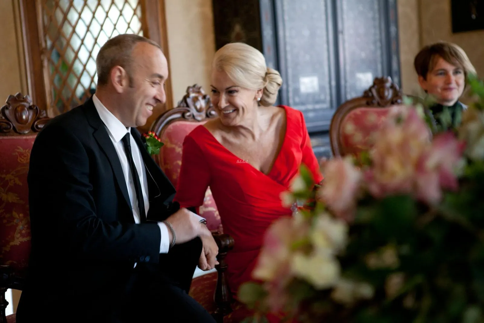 Couple sharing a smile during their ceremony